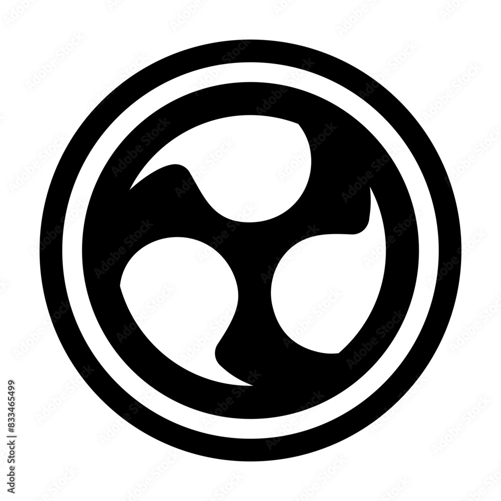 A solid style icon of ryukyu symbol A solid style icon of ryukyu symbol