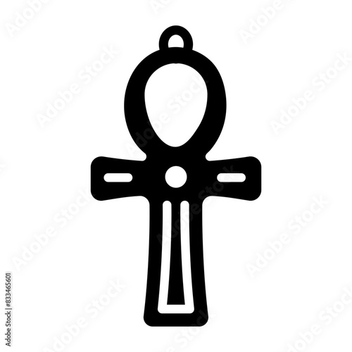 Beautifully designed solid icon of ankh symbol 