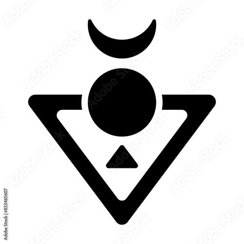 A solid icon of horned god