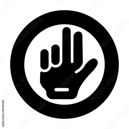 Ready to use glyph icon of prana mudra 
