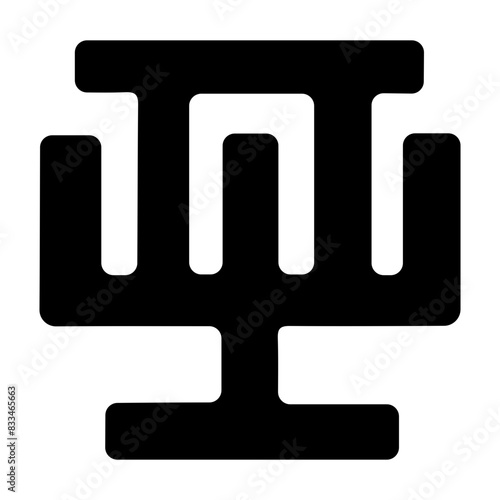 An editable solid icon of hwe mu