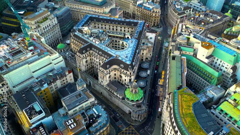 Establishing Aerial View Shot of London UK, City of London, United Kingdom Establishing Aerial View Shot of London UK, City of London, United Kingdom