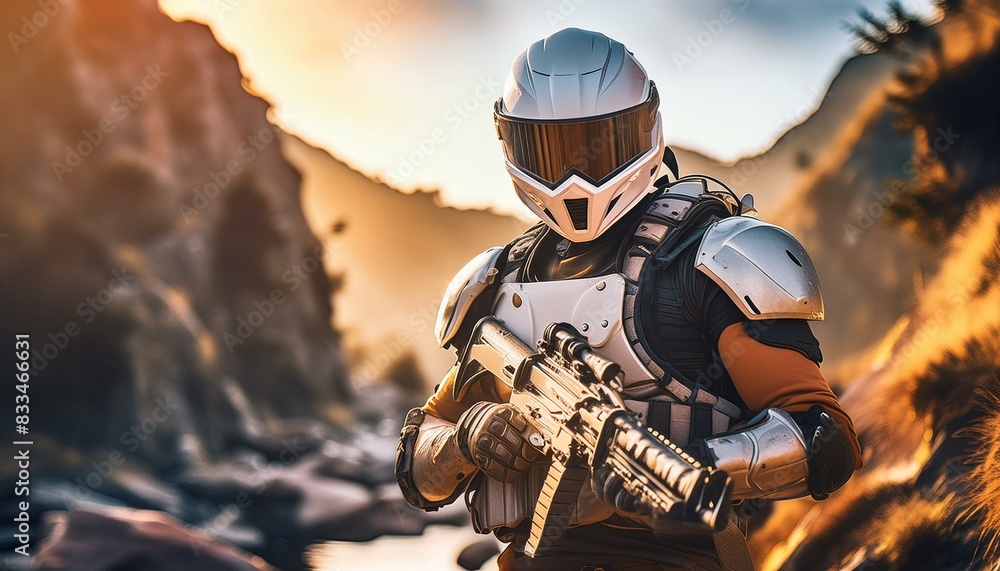 A hyper-realistic scene from a popular video game, showcasing a high-definition character in action. A hyper-realistic scene from a popular video game, showcasing a high-definition character in action.