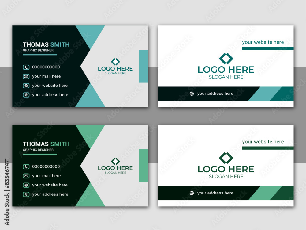 Professional corporate modern business card template design. Professional corporate modern business card template design.