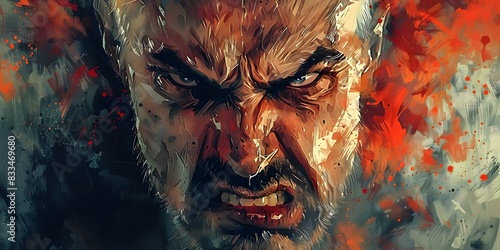 Wolverine angry face closeup comic photo
