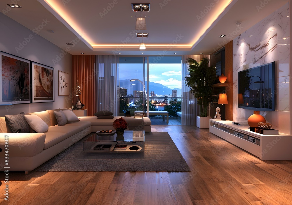 Naklejka premium Living room