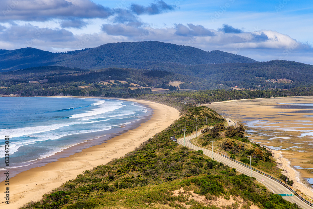 View of Bruny Island Neck Game Reserve, Tasmania, Australia View of Bruny Island Neck Game Reserve, Tasmania, Australia