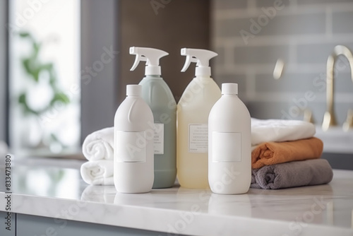 Home cleaning, housekeeping and homemaking, liquid soap, cleaning product bottle, cleaner spray and cleanser in the English country house, clean home idea