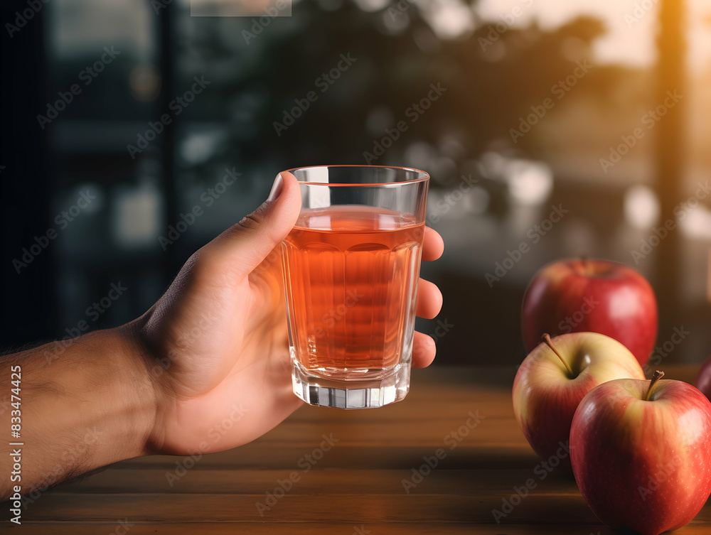 A Glass of apple juice with red apples, Refreshing and healthy apple juice with apple slice and ice in a glass with summer background, Apple juice photo A Glass of apple juice with red apples, Refreshing and healthy apple juice with apple slice and ice in a glass with summer background, Apple juice photo