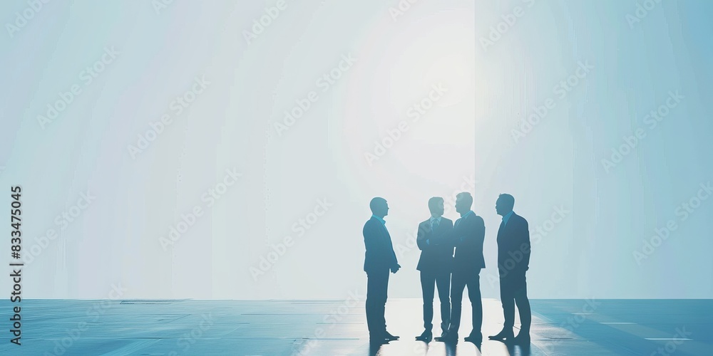 Businessmen discussing the future of their company. Businessmen discussing the future of their company.