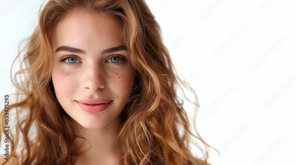 Portrait Of A Lovely Young Woman Isolated On White Background, Perfect For Advertising Or Marketing Campaigns Portrait Of A Lovely Young Woman Isolated On White Background, Perfect For Advertising Or Marketing Campaigns
