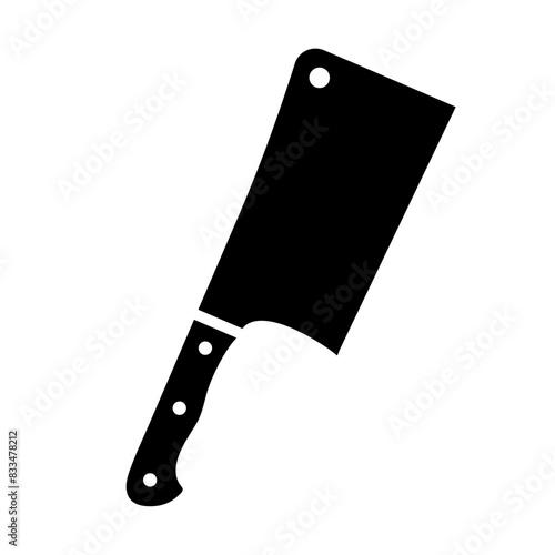 Cleaver icon. Chopper vector illustration. Chef knife symbol. Butcher blade sign.