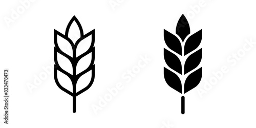 Wheat icon. Durum symbol. Cereal vector illustration. Harvest sign. Natural nourishment organic pictogram. photo