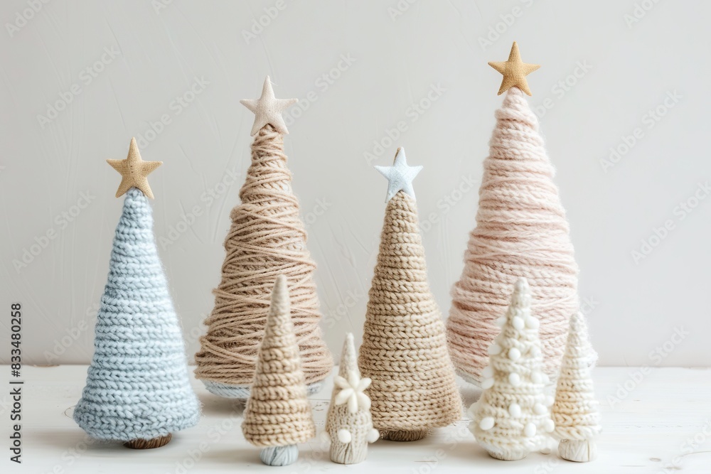 Knitted Christmas Trees. Cool Tree Made of Threads is Trendy Eco Home Decor. Miniature Decoration. Handmade Nordic Holiday Ornament. Scandinavian Style Design. DIY. Zero Waste Xmas Tree. Easy Idea Knitted Christmas Trees. Cool Tree Made of Threads is Trendy Eco Home Decor. Miniature Decoration. Handmade Nordic Holiday Ornament. Scandinavian Style Design. DIY. Zero Waste Xmas Tree. Easy Idea