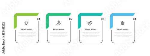 Design template infographic vector element with 4 step process