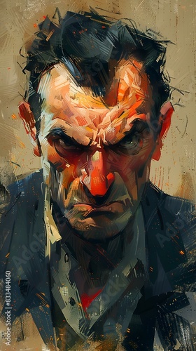 Portrait of a man with a red nose