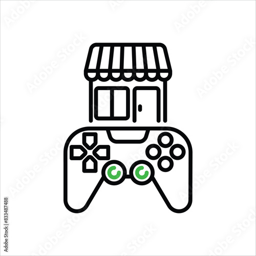 Game Store vector icon photo