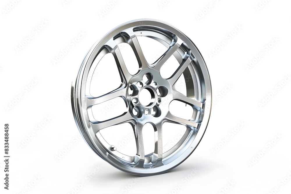 3D Rendered Motorcycle Wheel Rim Isolated on White Background 3D Rendered Motorcycle Wheel Rim Isolated on White Background