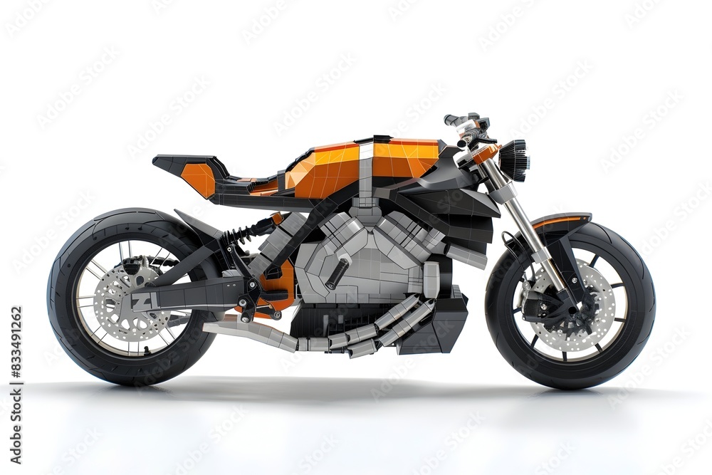 Futuristic Motorcycle with Sleek Streamlined Design Innovative Transportation Concept Isolated on White Background Futuristic Motorcycle with Sleek Streamlined Design Innovative Transportation Concept Isolated on White Background