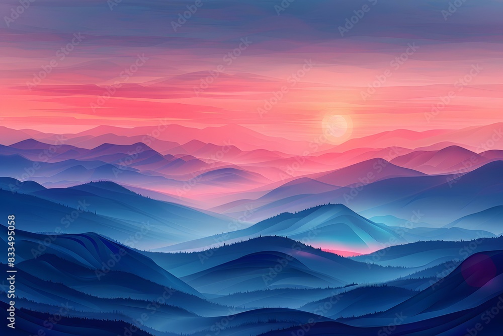 Mountains at Sunset