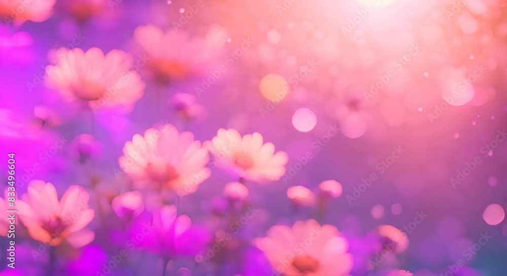 Beautiful bokeh flowers background seamless looping overlay virtual video animation background Beautiful bokeh flowers background seamless looping overlay virtual video animation background
