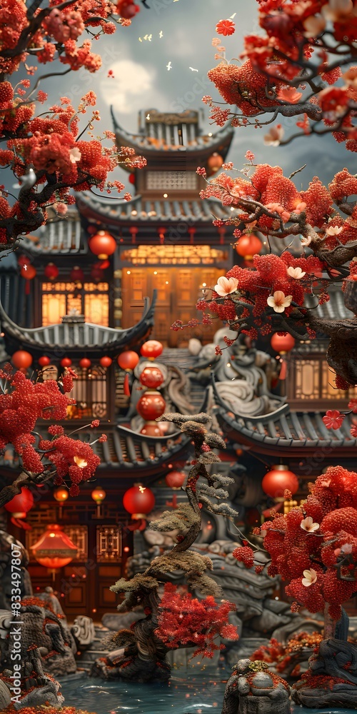 Fototapeta premium Ancient Chinese architecture