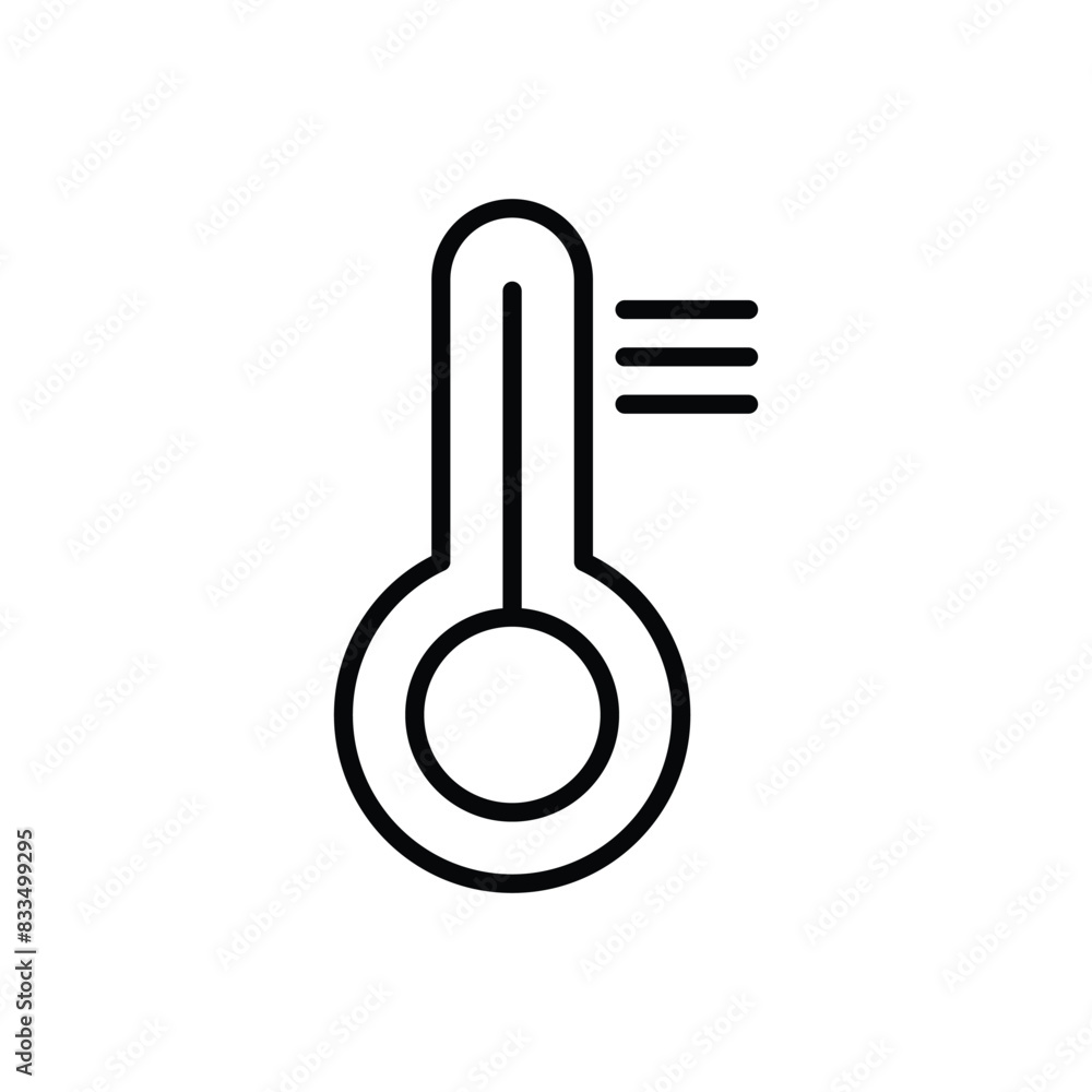 thermometer icon on white background thermometer icon on white background