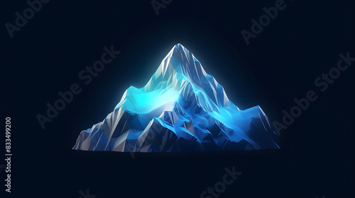Glacier icon Mountain climbing 3d