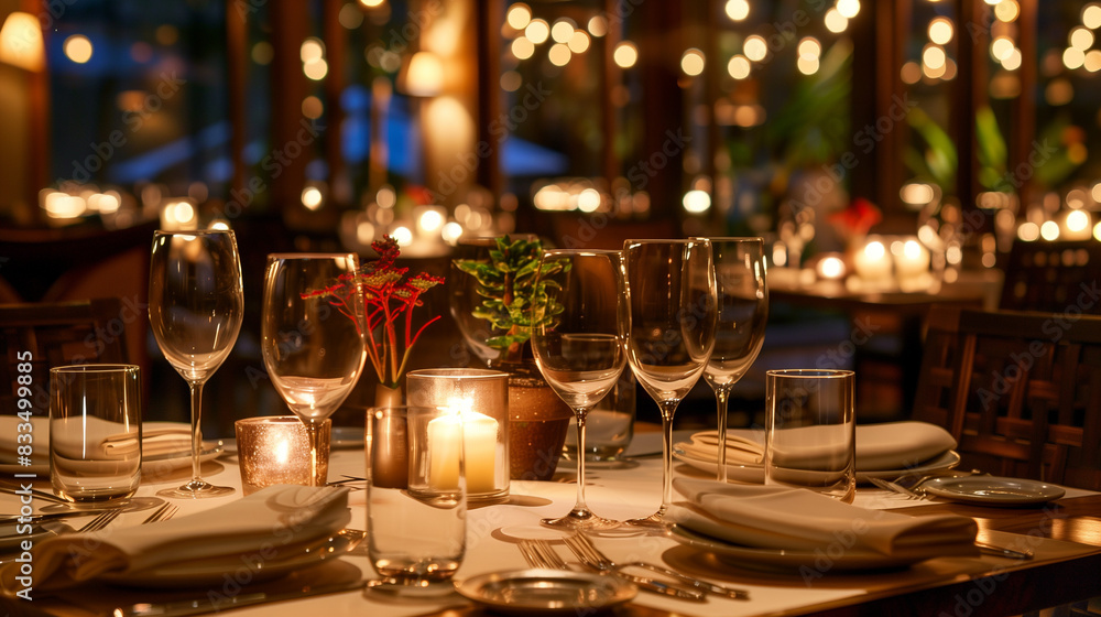 glasses on the table in restaurant glasses on the table in restaurant