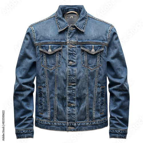 [Transparent Background PNG]Blue Denim Jacket on transparent background © duyina1990