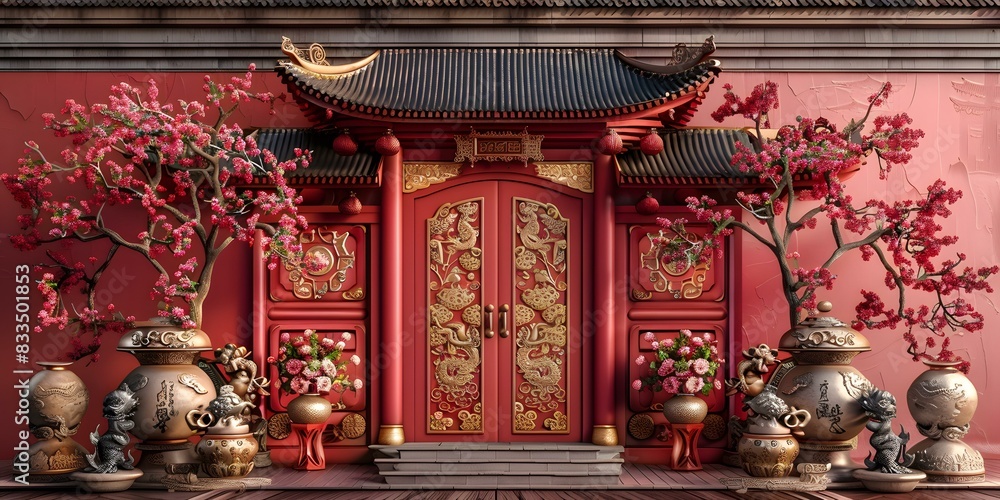 The gate of a wealthy family The gate of a wealthy family