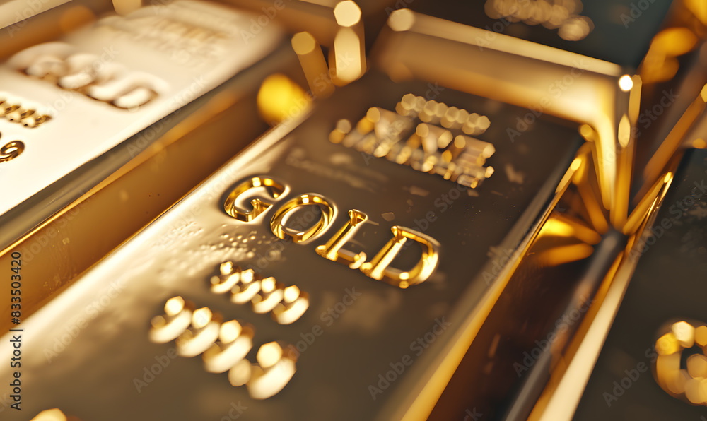 Close up of golden bars. Gold, investment, trading. Close up of golden bars. Gold, investment, trading.