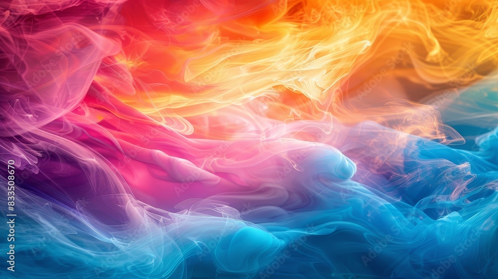 Front view of a wave of color flooding a canvas, illustrating hope in cancer with new treatments, scifi tone, vivid, selective focus Front view of a wave of color flooding a canvas, illustrating hope in cancer with new treatments, scifi tone, vivid, selective focus