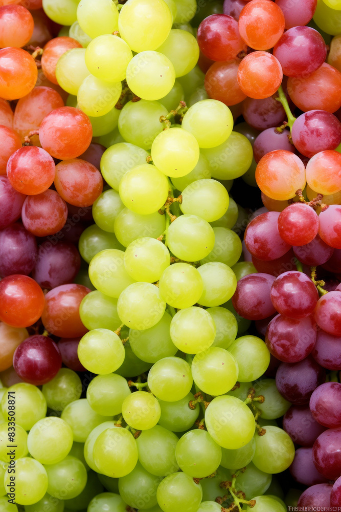 Assorted bunches of red, purple, and green grapes Assorted bunches of red, purple, and green grapes