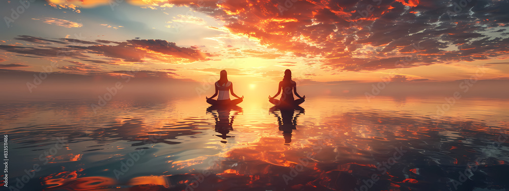 Fototapeta premium Peaceful Evening Meditation