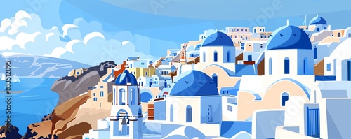 The beautiful Greek island of Santorini is a popular tourist destination