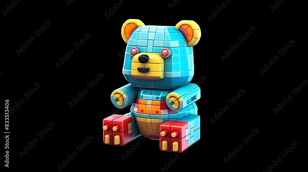 Obraz premium Bear toy robot 3d