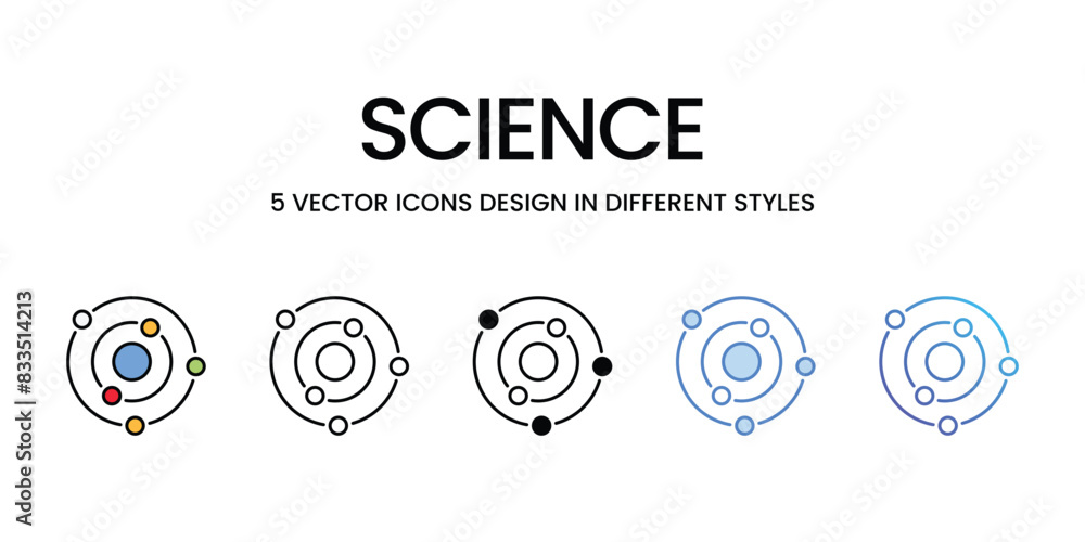 Science icons vector set stock illustration. Science icons vector set stock illustration.