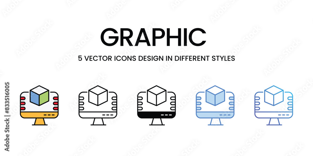 Graphic icons vector set stock illustration. Graphic icons vector set stock illustration.