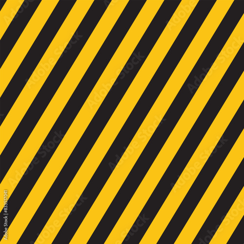 Warning yellow black diagonal stripes line. Safety stripe warning caution hazard danger road vector sign symbol.  Vector illustration . EPS 10 