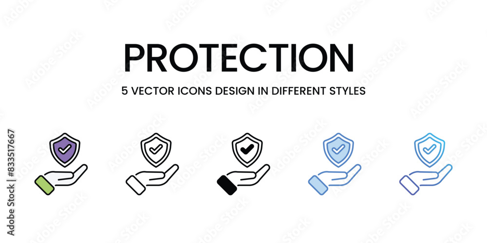 Protection icons vector set stock illustration. Protection icons vector set stock illustration.
