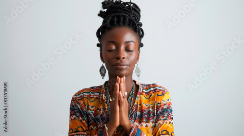 portrait of a praying person