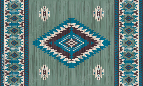 American tribal ethnic native pattern.Traditional Navajo,Aztec,Apache,Southwest and Mexican style fabric pattern.Abstract vector motifs pattern.For fabric,clothing,blanket,carpet,woven,wrap,decoration