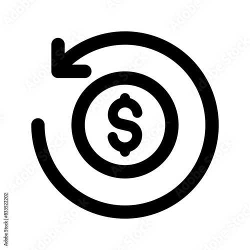 return on investment line icon