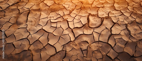 Closeup of cracked desert soil, soft twilight, detailed and rugged, warm earth tones
