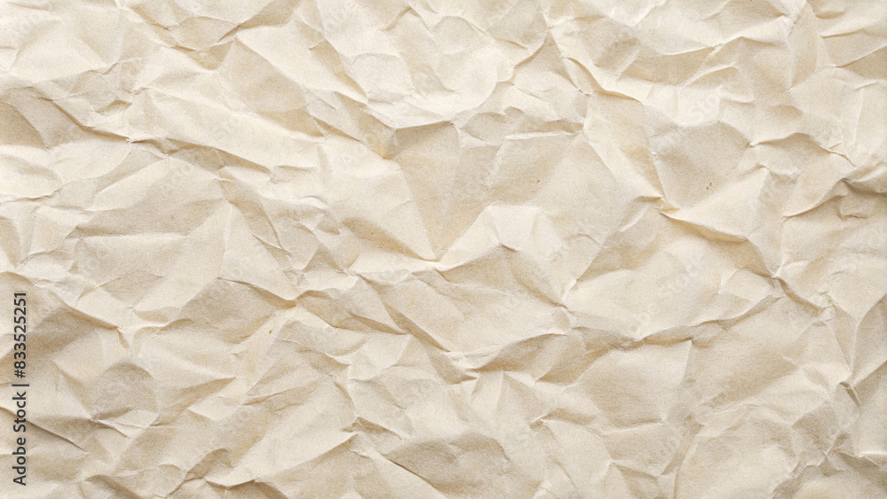 Close-up of Crumpled Paper with Textured Surface and Random Folds. Close-up of Crumpled Paper with Textured Surface and Random Folds.