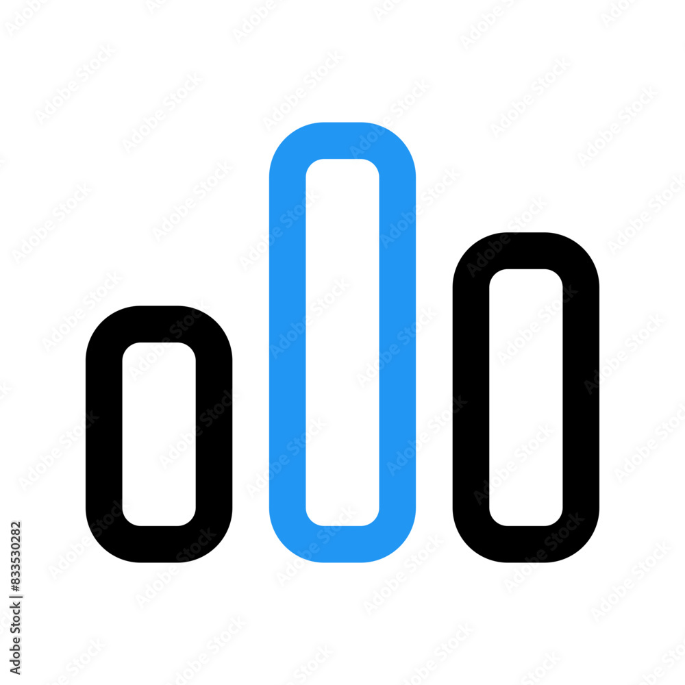 bar chart line color icon bar chart line color icon