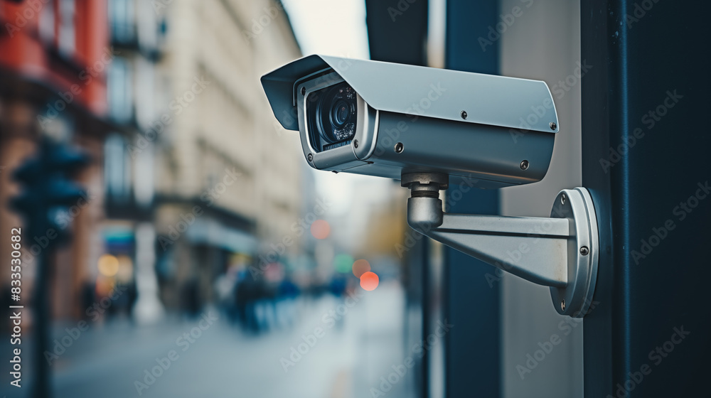camera at city street. camera mounted outside in the street camera at city street. camera mounted outside in the street