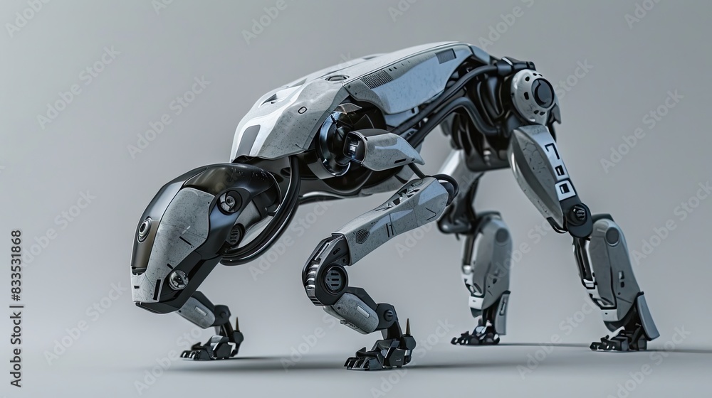 Majesty of Steel: Robot Suspended in Air Majesty of Steel: Robot Suspended in Air