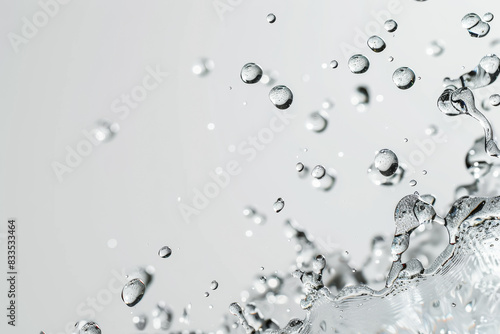 Closeup of frozen water droplets showing motion and fluidity in high resolution